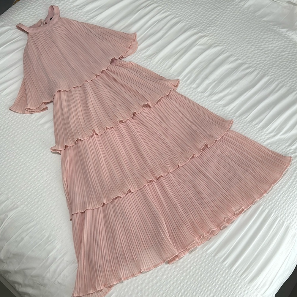 Pink Ruffle Halter dress - Picture 4 of 5